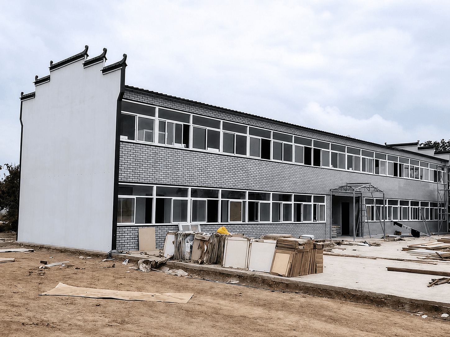 K-Type prefabricated building elevation